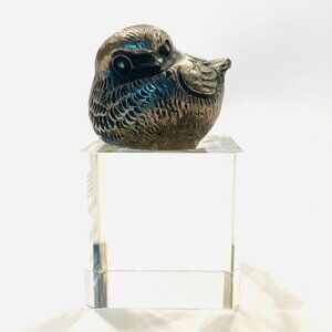 Peltro Italy Miniature Silver Sparrow Figurine